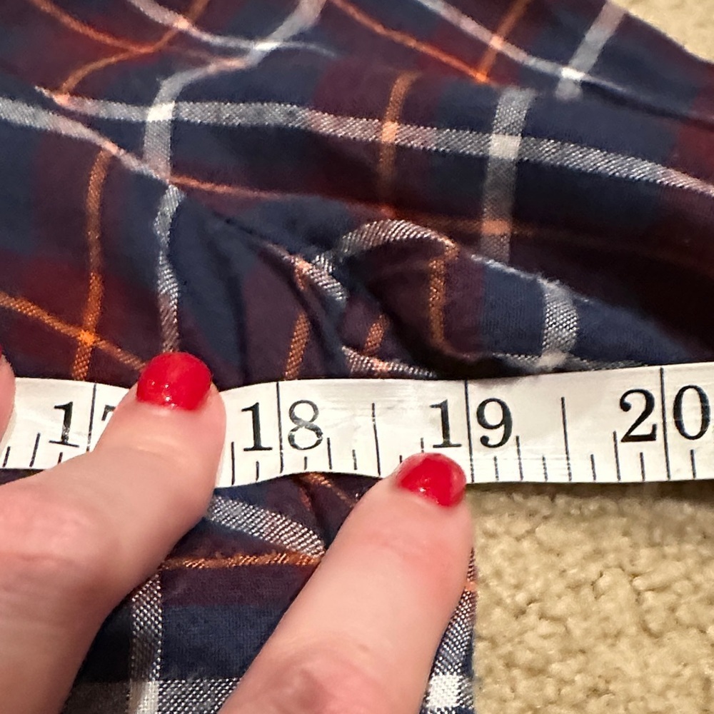 Splendid Navy and Red Plaid Button Down Shirt - Picture 6 of 7